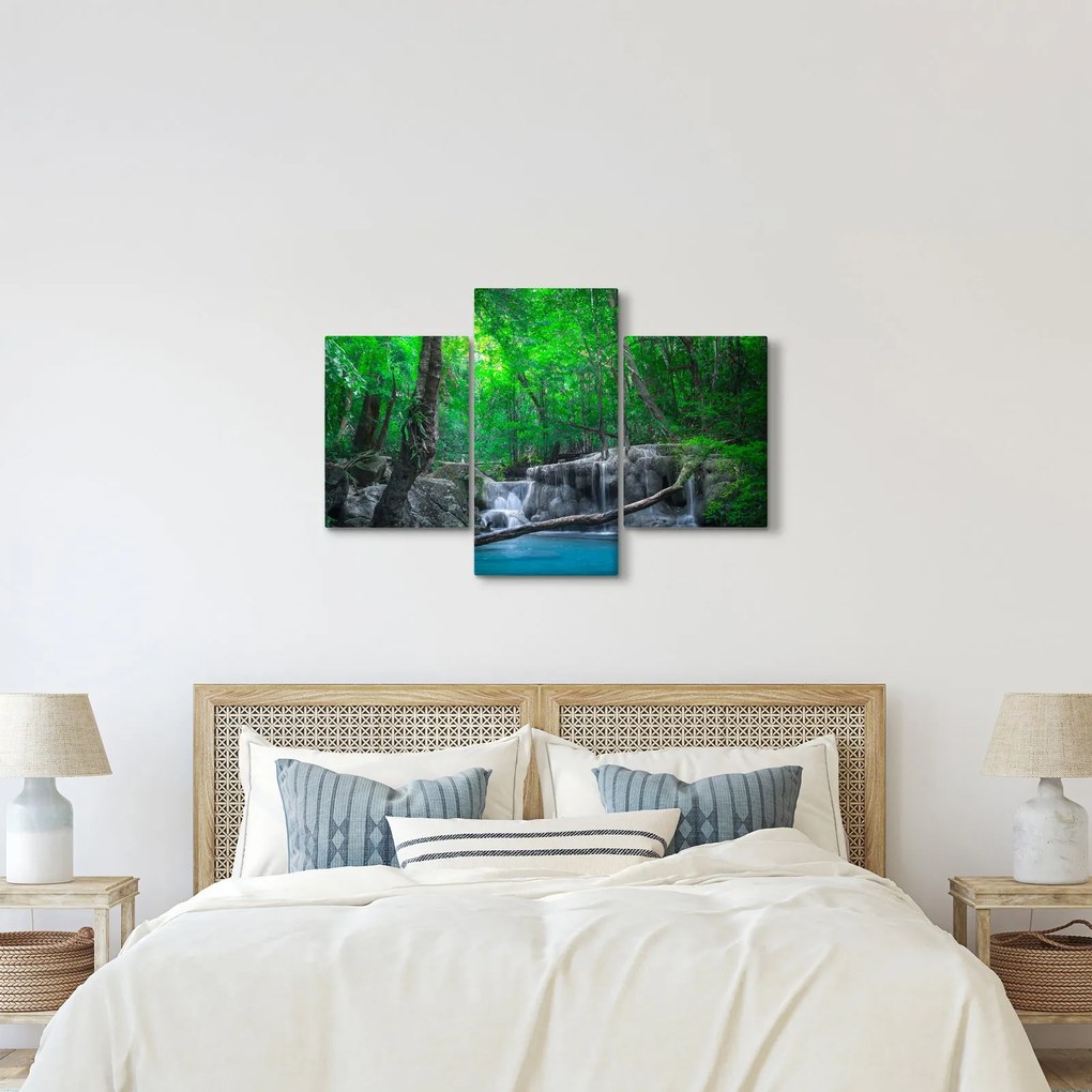 Kép - Erawan vízesés, Kanchanaburi, Thaiföld (90x60 cm)