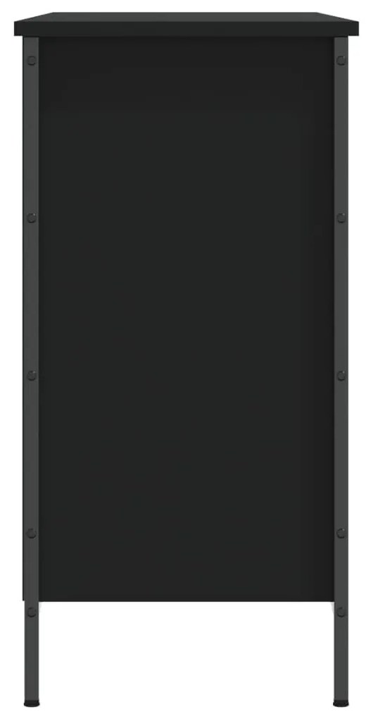 fekete szerelt fa cipőszekrény 100 x 35 x 70 cm