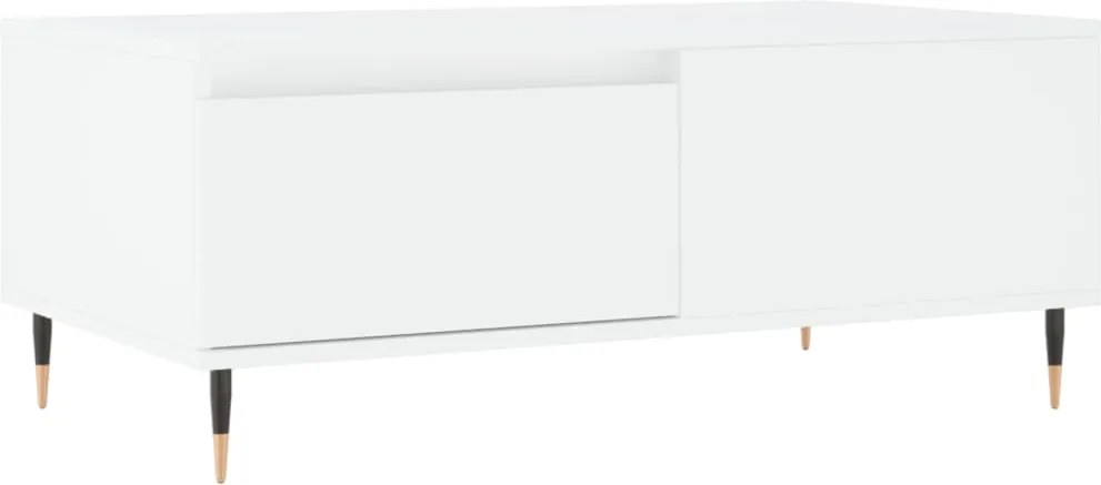 vidaXL fehér szerelt fa dohányzóasztal 90 x 50 x 36,5 cm