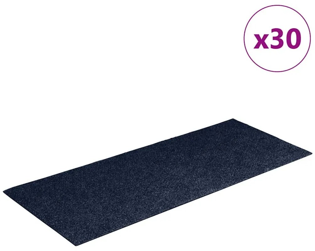 30 db kék lépcsőszőnyeg öntapadós téglalap alakú 60x25 cm