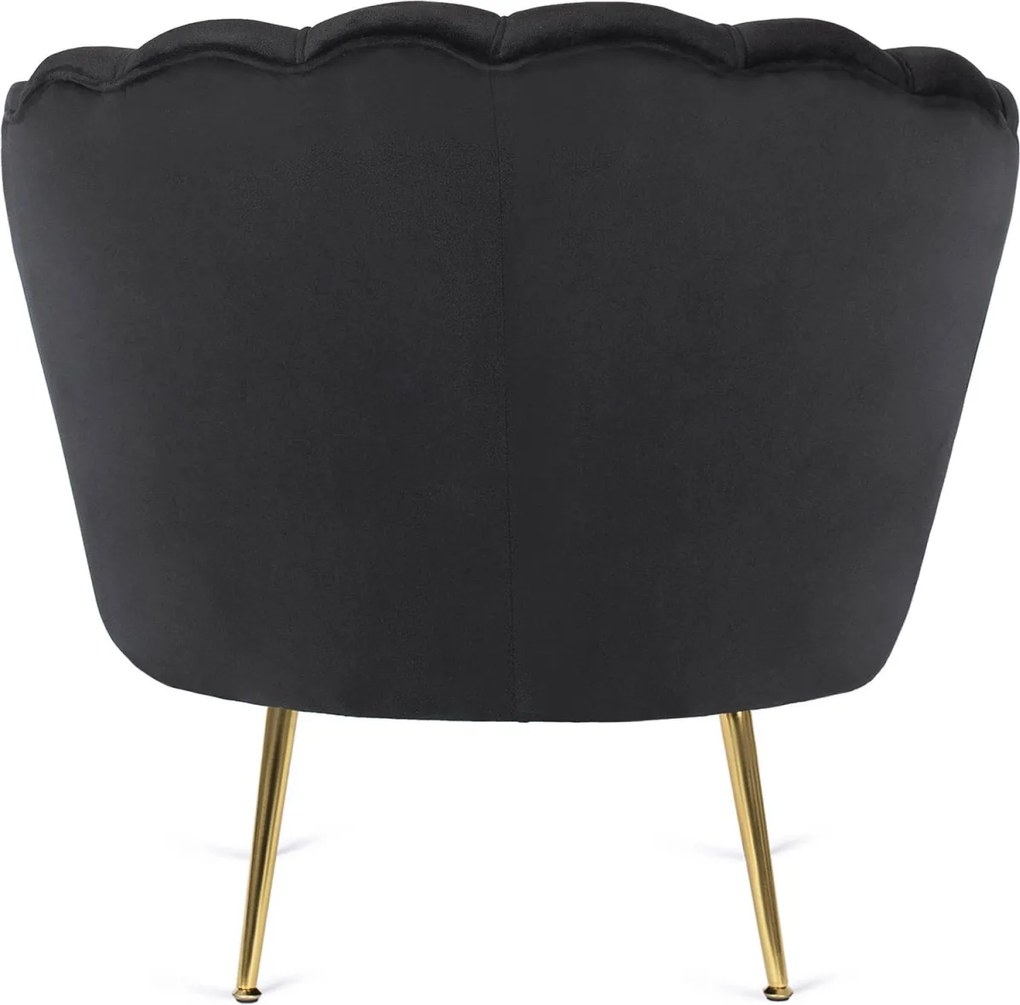 Fotel fekete színben, velúr kárpittal. ANGEL