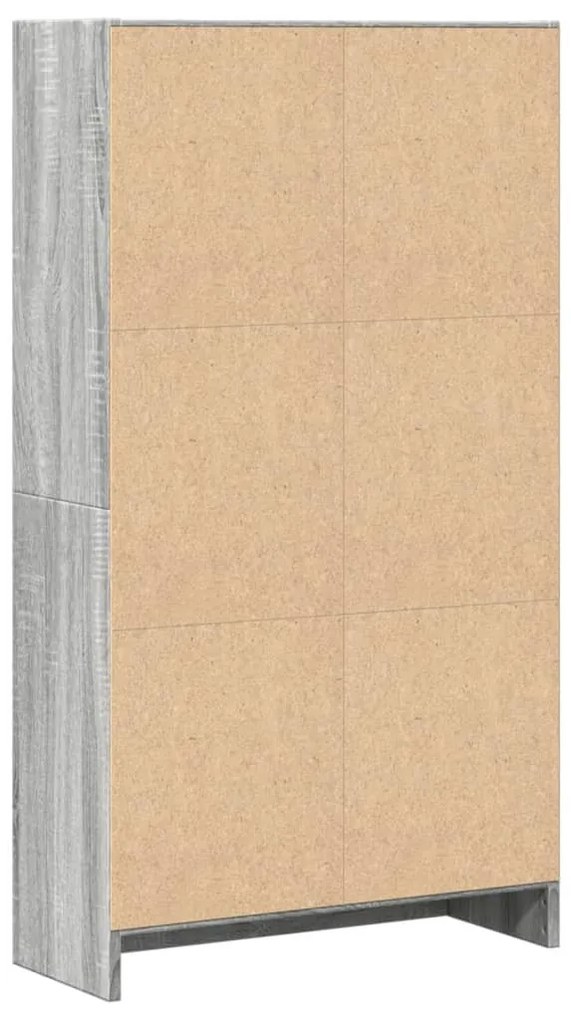 szürke sonoma színű szerelt fa könyvespolc 60 x 24 x 109 cm