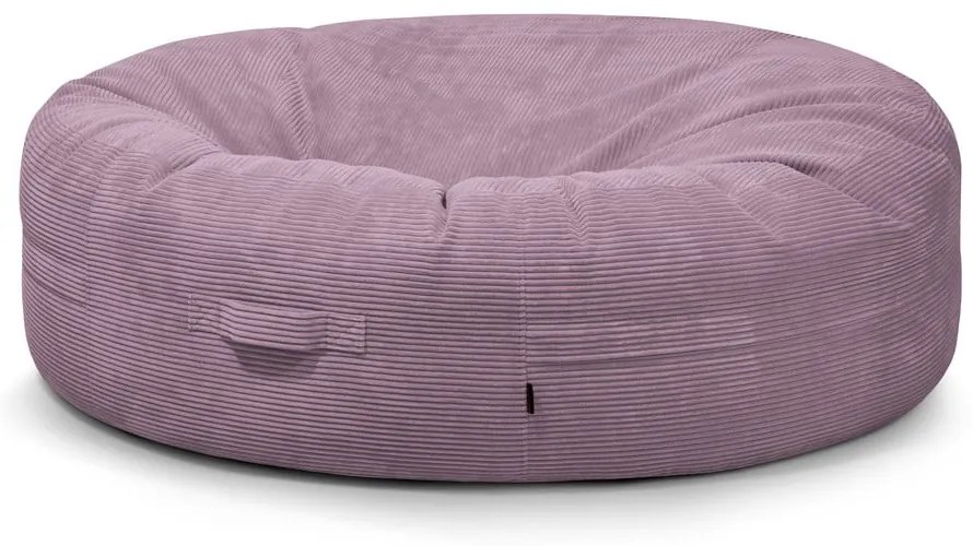 Lila kordbársony babzsákfotel Roll 190 – SLOWDOWN