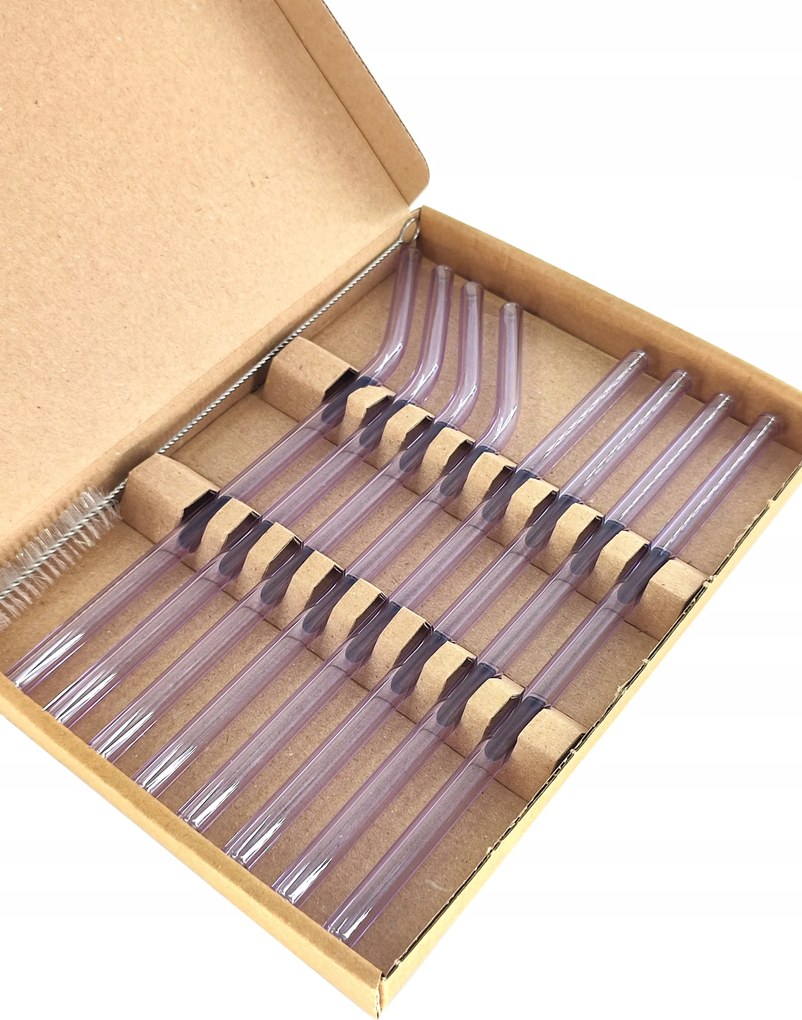 Szívószál üveg ivócső többfunkciós Eko 8db Lila MIX