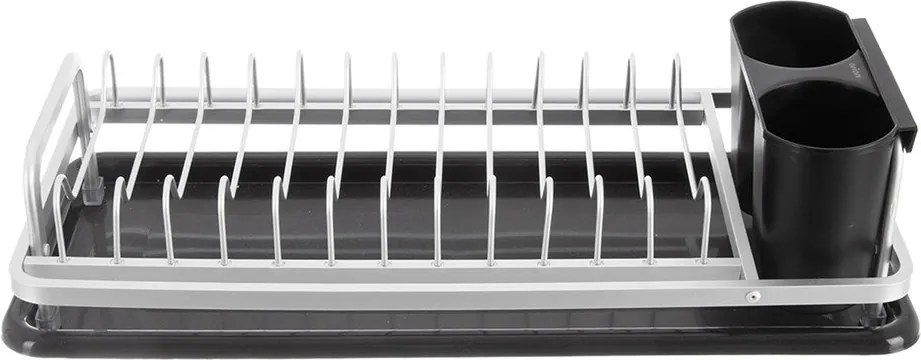 Fekete-fehér fém edényszárító 41,5x17 cm Deluxe – Orion