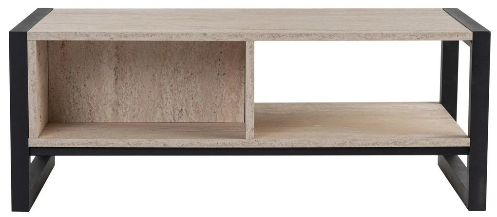 Dohányzóasztal Haldizen - Fekete, Travertine