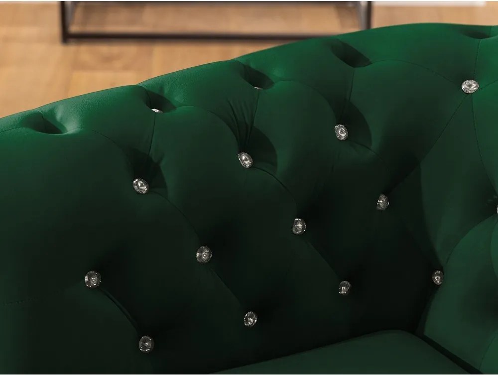 Zöld bársony kinyitható sarokkanapé (jobb oldali-L alakú) York Blik – Ropez