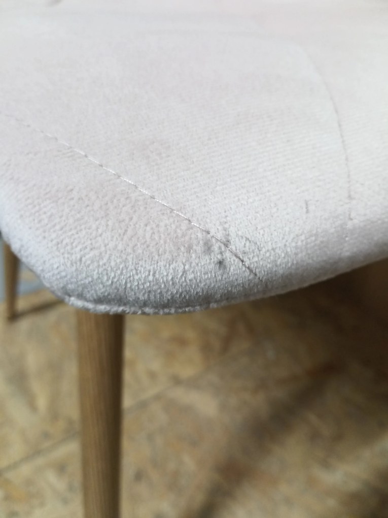 AKCIÓ Világos rózsaszín bársony étkezőszék LIBRA II. osztály