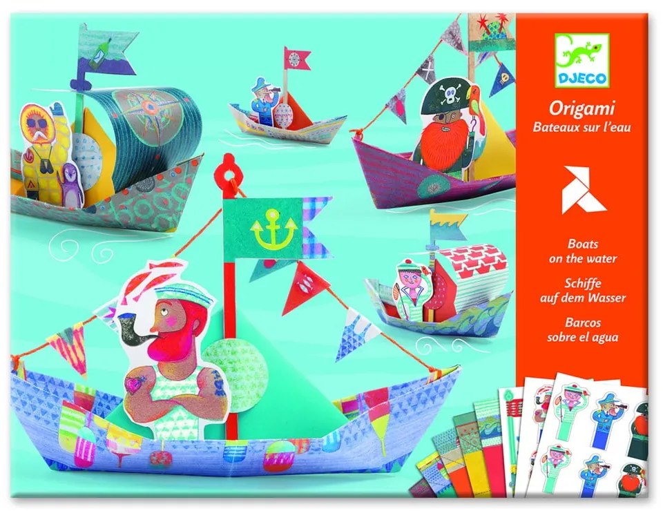 Hajók origami vízálló papír kiegészítőkkel - Djeco