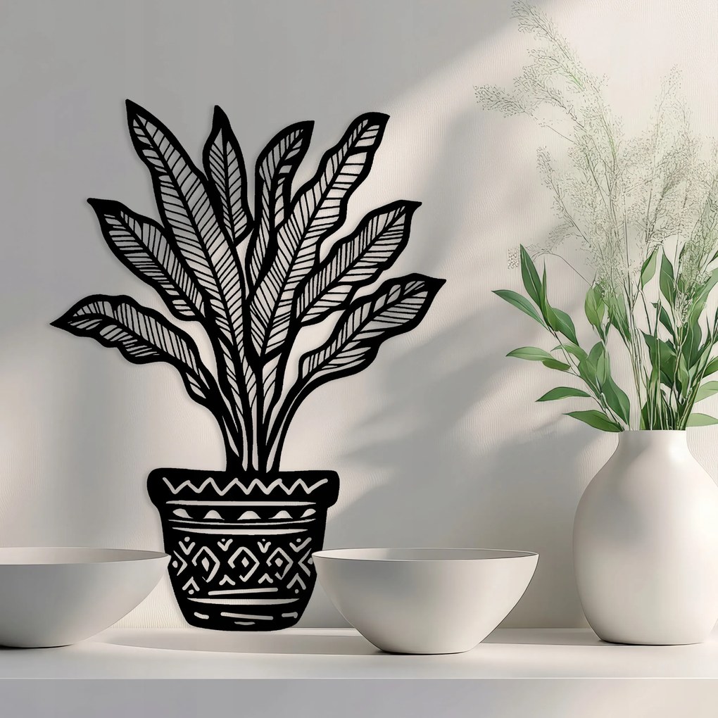 Fali dekoráció Egzotikus növény Dekoráció 25 cm Wallart