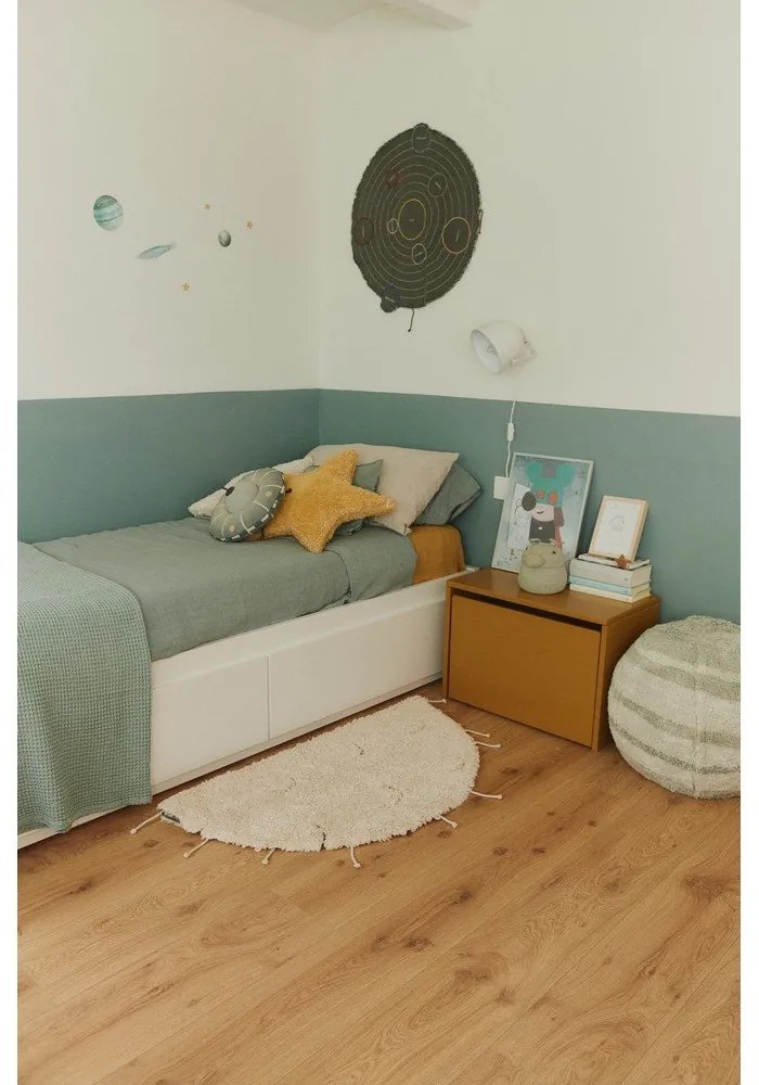 Krémszínű mosható kézi szövésű pamut kerek szőnyeg ø 100 cm Moon Multishape – Lorena Canals