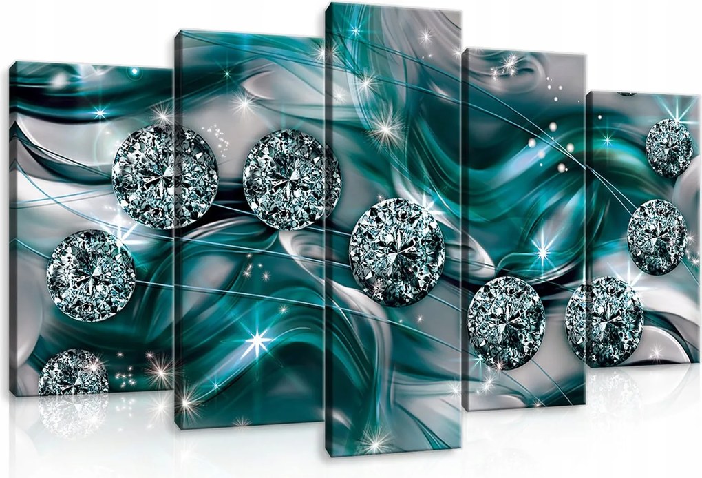 Vászon Falikép Absztrakt 3D Hálószoba Nappali 5 Részes 100x60