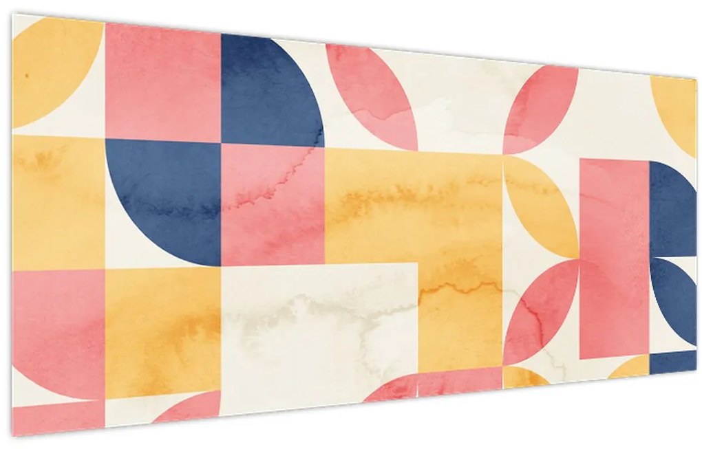 Kép - Absztrakció retro mintákkal (120x50 cm)