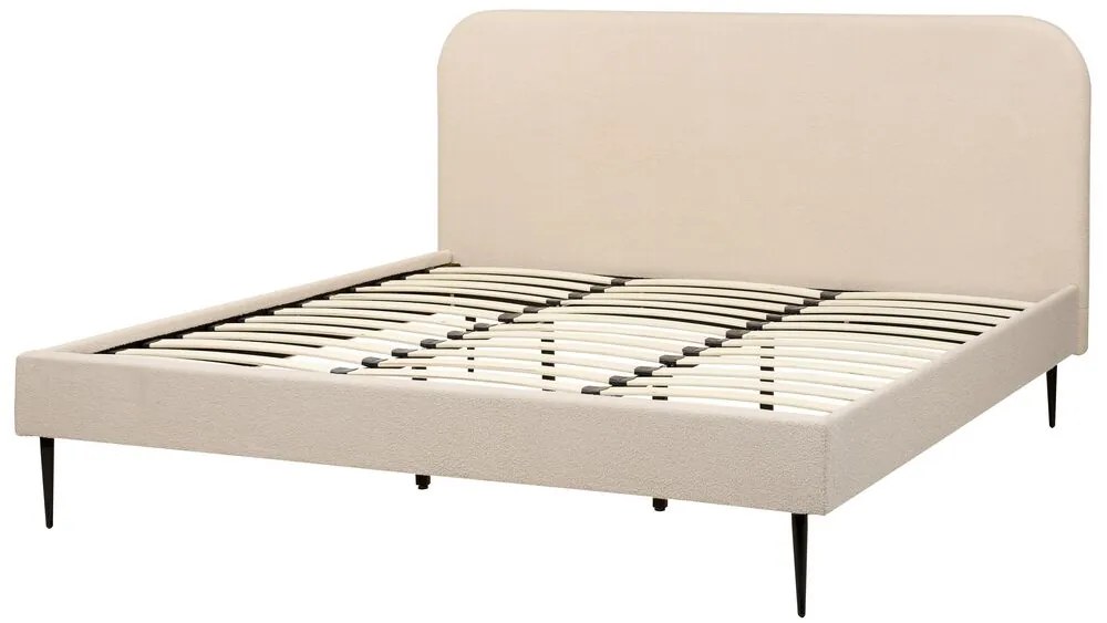 Franciaágy 180 cm Faris (bézs boucle) (ágyráccsal). 1078946