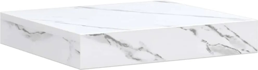 vidaXL Falpolc Falra szerelhető Fehér márvány 23 x 23,5 x 4 cm Faanyag