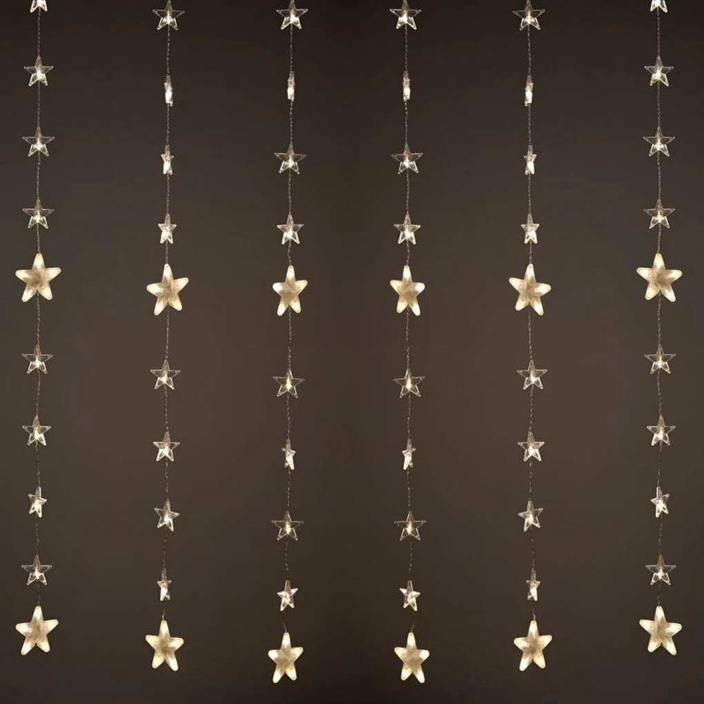 Aca Lighting karácsonyi fények 144 Led függöny 8 szál 18 LED-ből meleg fehér