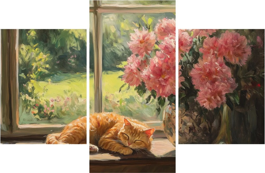 Kép - Macska az ablakban (90x60 cm)