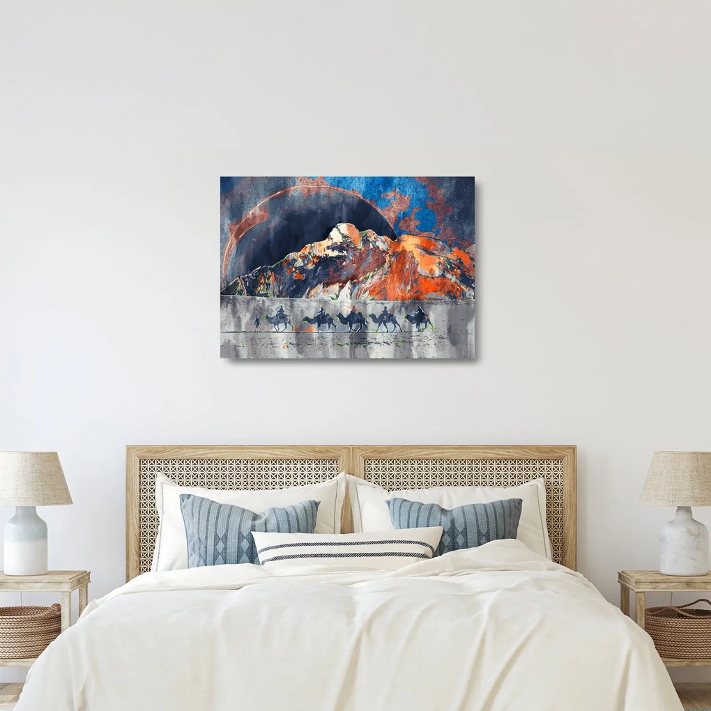 Üveg kép - A sweathouse-ok illusztrációja (70x50 cm)