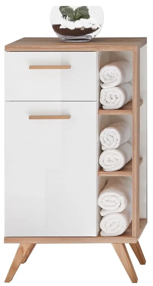 Fehér alacsony fürdőszoba szekrény 51x90 cm Set 923 - Pelipal