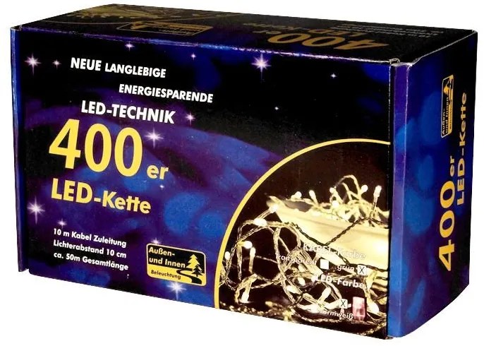 NEXOS Fényfüzér 400 LED Meleg fehér 40 m