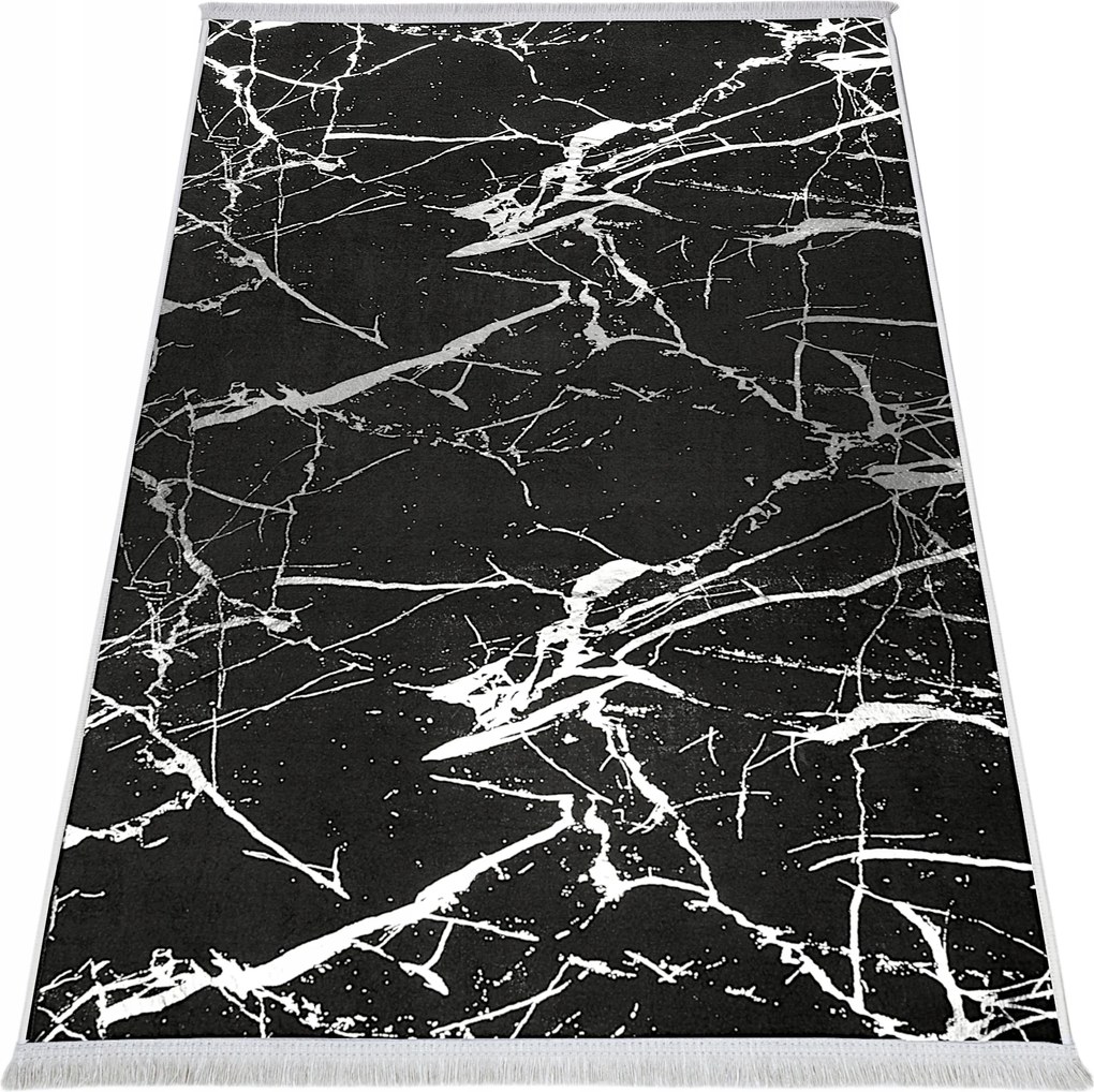 Csúszásgátló Szőnyeg 80x150 Konyhába Nappaliba Előszobába Fekete Mosáshoz