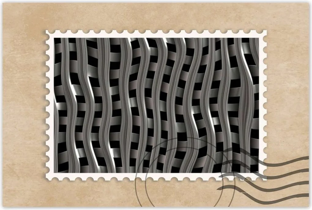 Poszterek 60x40 Ezüst hullámok