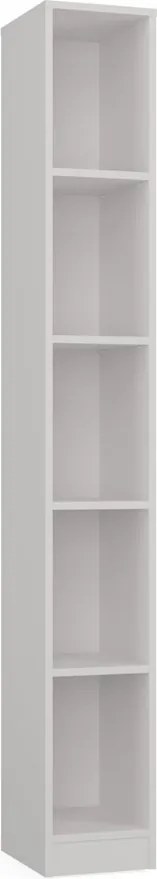 R25 polcos szekrény, könyvtartó, 25x182x30 cm, fehér