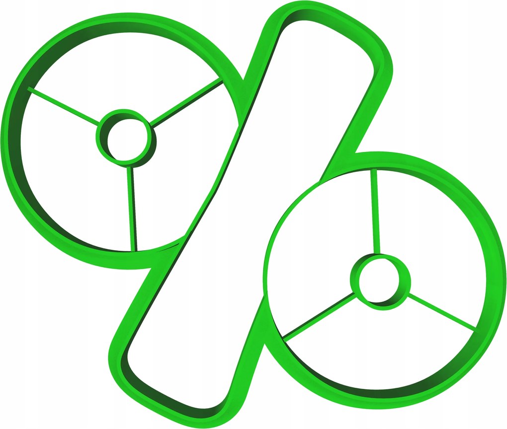 Oktató Keksz- És Mézeskalács lyukasztó Százalék jel % 8cm