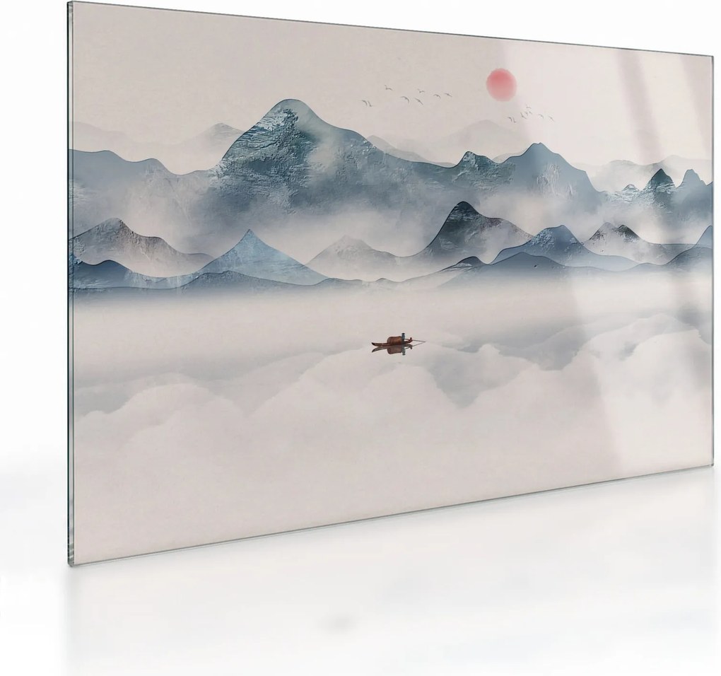 Kép - Kék-hegyi völgy (üvegen) (70x50 cm)