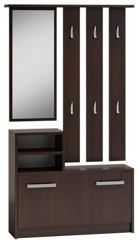 Aldabra GAR előszobafal, 85x155x24 cm, wenge