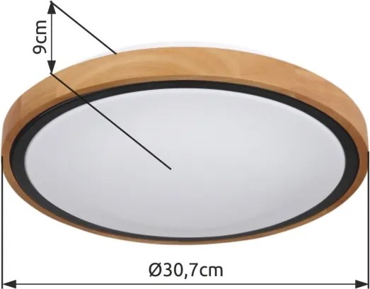 Globo 41764-12 - BRUNO LED mennyezeti lámpa 12W, 307 mm, 3000-6000K