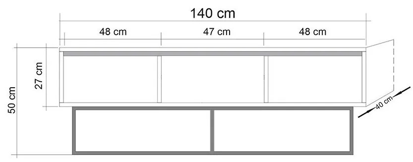 TV asztal/szekrény Mila 140. 1067164