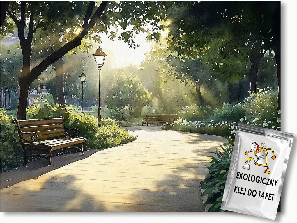 Fotótapéta Flizelina Tájkép Park Padok Sikátor Séta Relaxáció 300x210 ragasztó