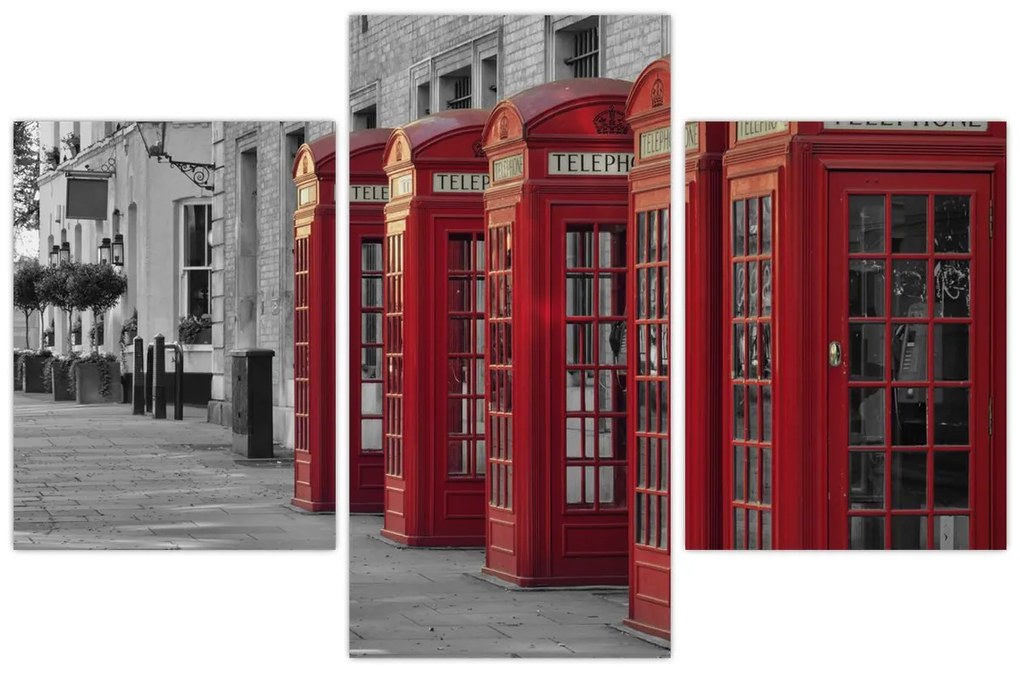 Kép - Londoni telefonfülkék (90x60 cm)