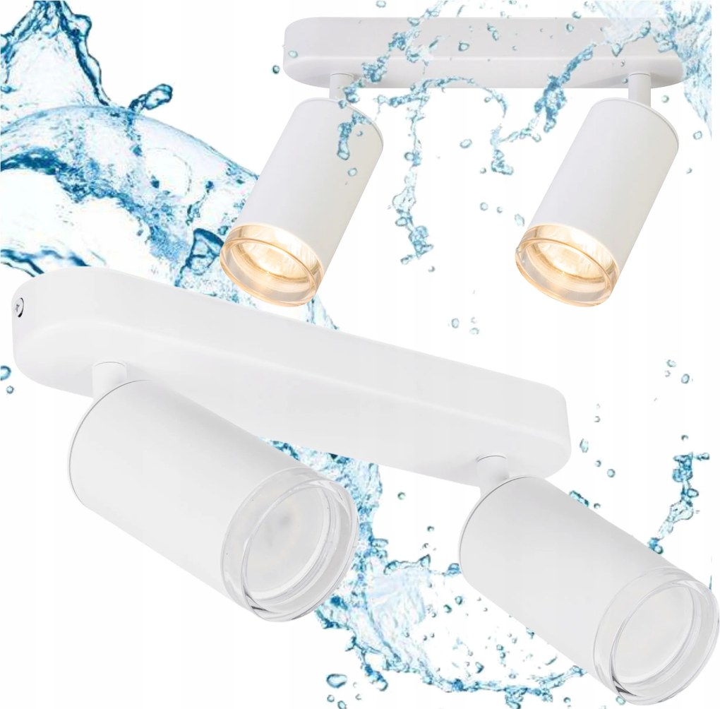 Mennyezeti lámpa fali Spot halogén lámpatest GU10 mozgatható Fürdőszoba cső