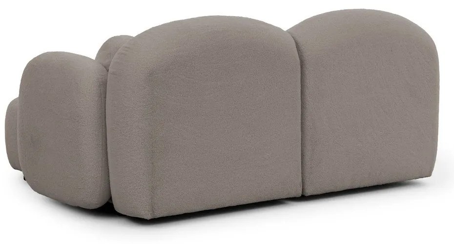 Szürke buklé sarokkanapé (jobb oldali-heverő résszel) Orbit – Ropez