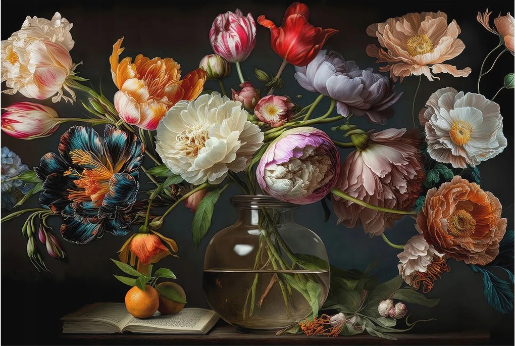 Stílusos Dekoratív Fotótapéta Flizelin Virágos csokor 104x70 Ragasztó