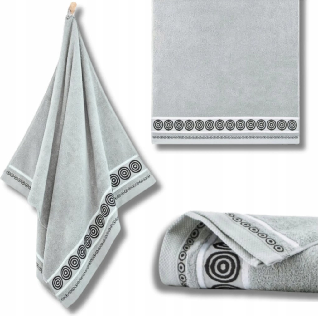 Zwoltex Rondo 2 törölköző 30x50 cm Pamut Hamuszürke