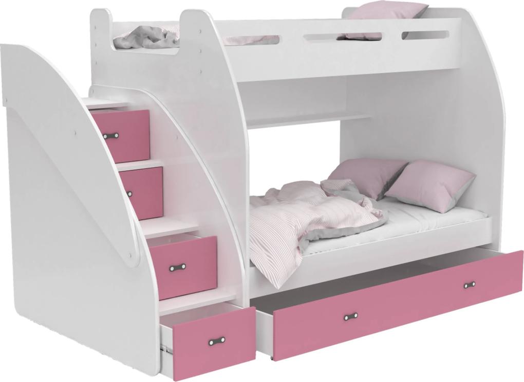 GL MAX 3 multifunkciós emeletes ágy Szín: Rózsaszín