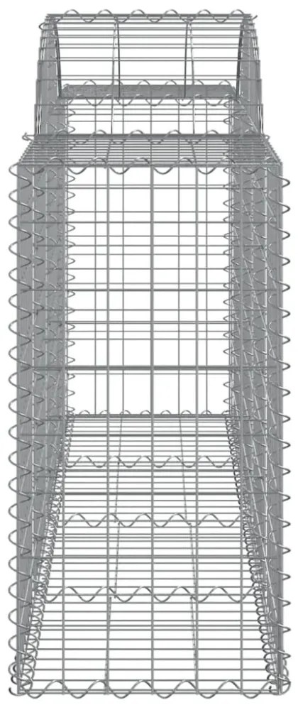 7 db íves horganyzott vas gabion kosár 200x50x80/100 cm
