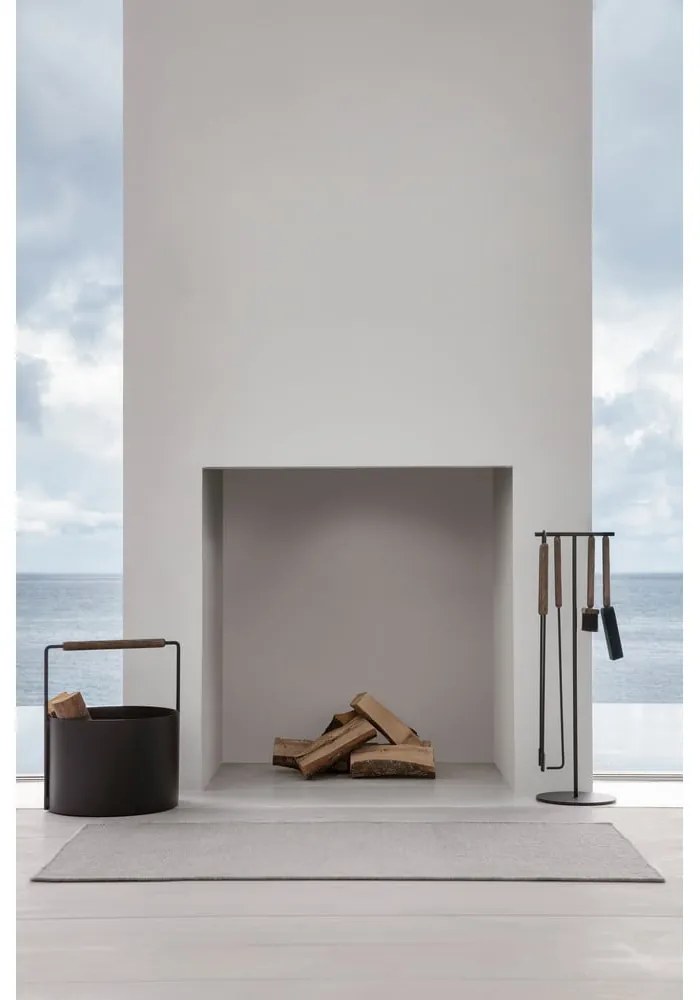 Fireplace fekete fém tűzifatartó kosár - Blomus