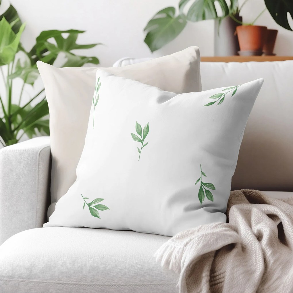 Goldea pamut párnahuzat - oliva levelek 50 x 70 cm