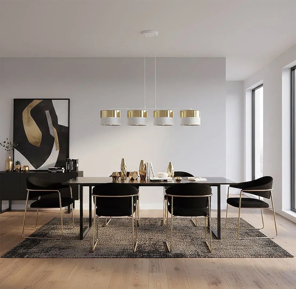 Emibig modern függeszték lux fehér arany emi1650/4