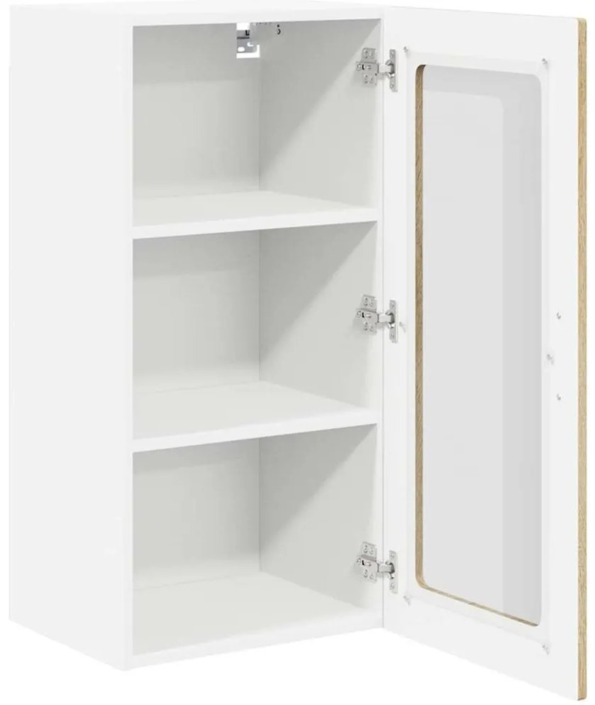 Fali konyhaszekrény 2 pcs Sonoma tölgy 40 x 31 x 80 cm Faanyag