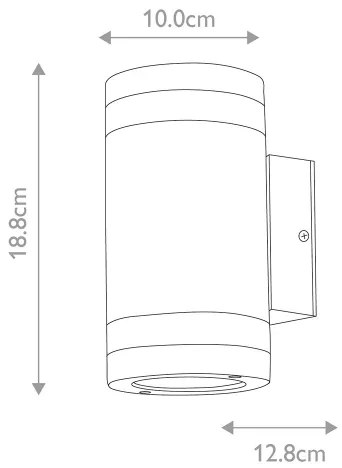 Elstead - LED Kültéri fali lámpa MAGNUS 2xGX53/9W/230V IP44