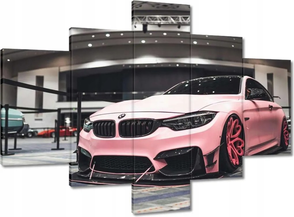 Vászonkép 100x70 Rózsaszín Bmw Autó