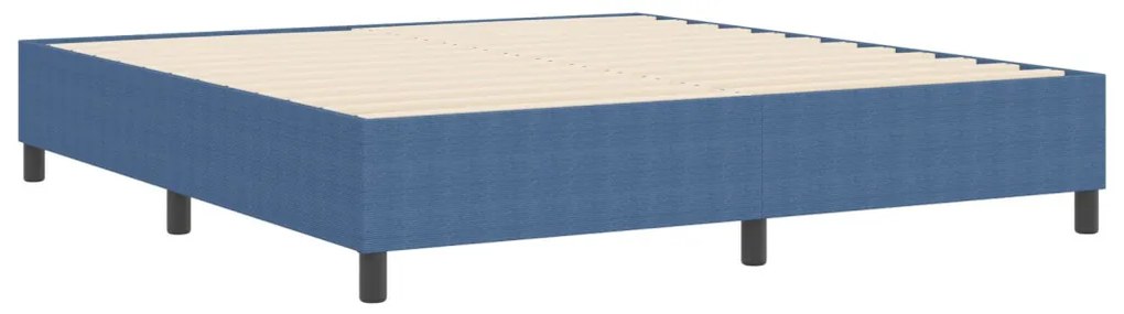 Boxspring Ágy Kék Szuper King Corduroy Szövet