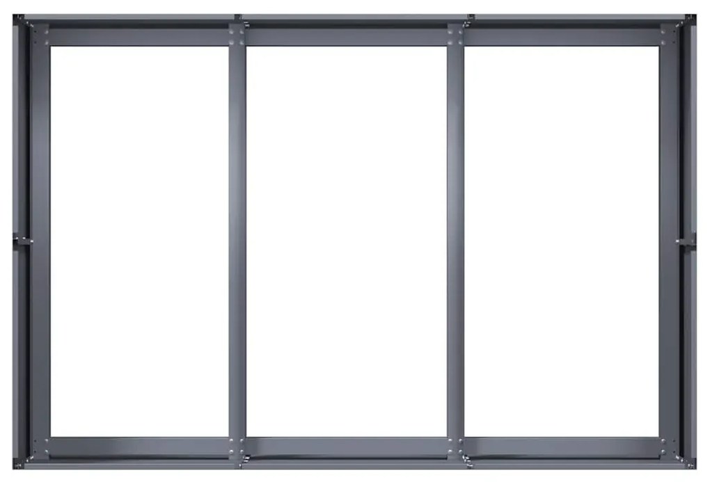 vidaXL növénytartó antracit 120x80x40 cm acél