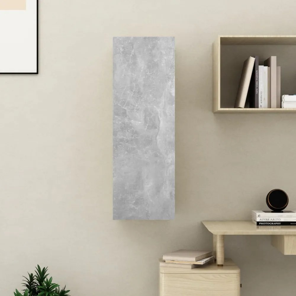 betonszürke szerelt fa TV-szekrény 30,5 x 30 x 90 cm