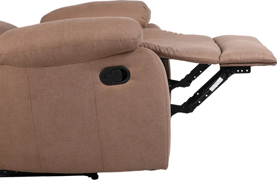 Állítható relaxáló fotel, barna szövet, ASKOY NEW